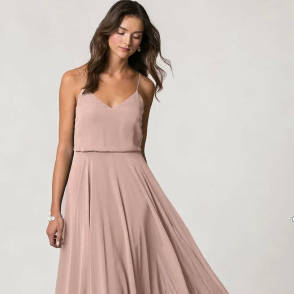 Jenny Yoo Inesse Dress Whipped Apricot  [Jenny Yoo x BHLDN]